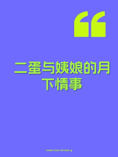 二蛋与姨娘的月下情事 封面