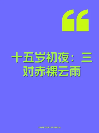 十五岁初夜：三对赤裸云雨 封面