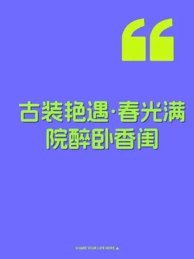 古装艳遇·春光满院醉卧香闺 封面