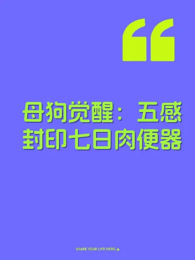 母狗觉醒：五感封印七日肉便器
