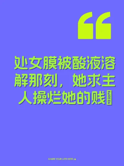 处女膜被酸液溶解那刻，她求主人操烂她的贱屄 封面