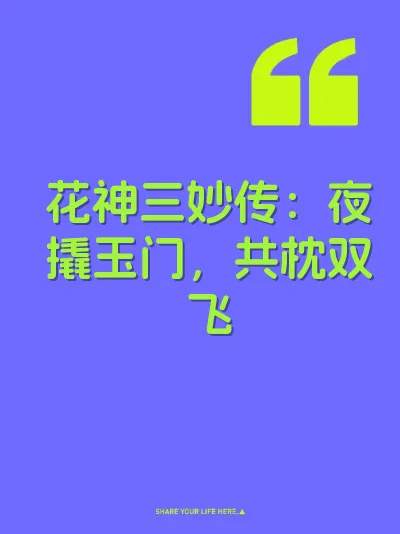 花神三妙传：夜撬玉门，共枕双飞 封面