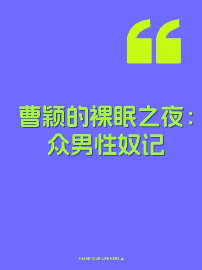 曹颖的裸眠之夜：众男性奴记 封面