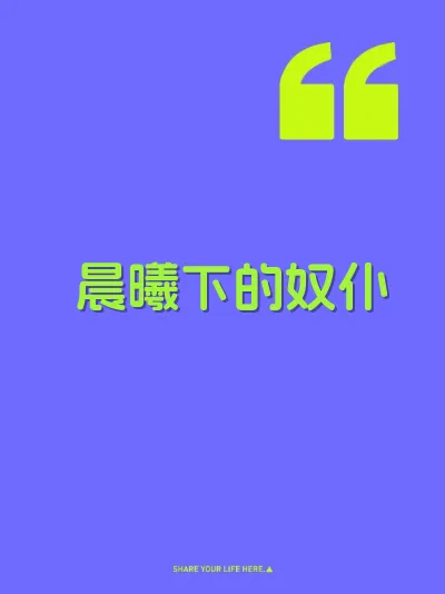 晨曦下的奴仆 封面