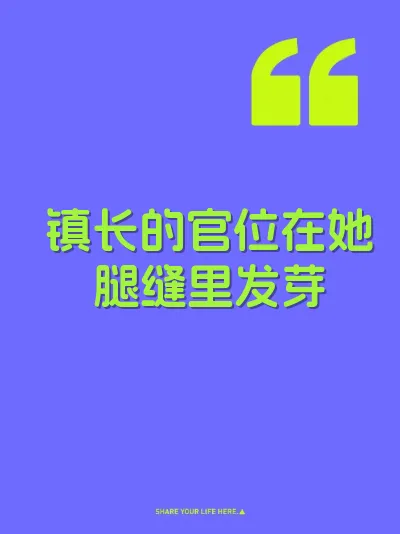 镇长的官位在她腿缝里发芽 封面