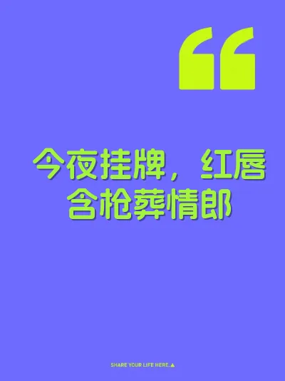 今夜挂牌，红唇含枪葬情郎 封面