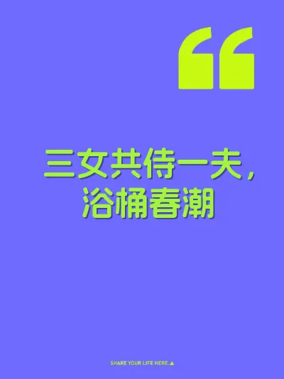 三女共侍一夫，浴桶春潮 封面