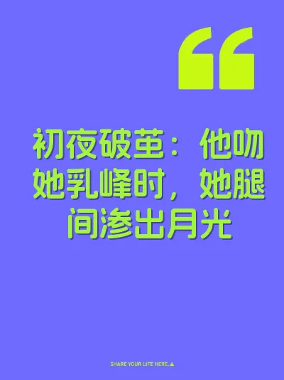 初夜破茧：他吻她乳峰时，她腿间渗出月光 封面