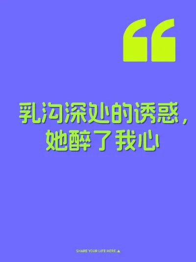 乳沟深处的诱惑，她醉了我心 封面