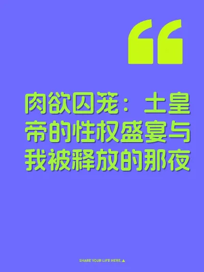肉欲囚笼：土皇帝的性权盛宴与我被释放的那夜 封面