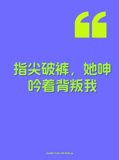 指尖破裤，她呻吟着背叛我 封面