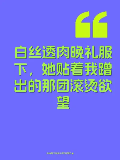 白丝透肉晚礼服下，她贴着我蹭出的那团滚烫欲望 封面