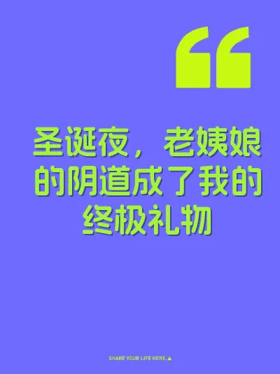 圣诞夜，老姨娘的阴道成了我的终极礼物 封面