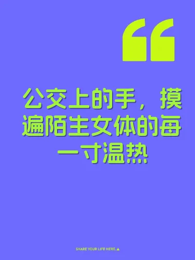 公交上的手，摸遍陌生女体的每一寸温热 封面