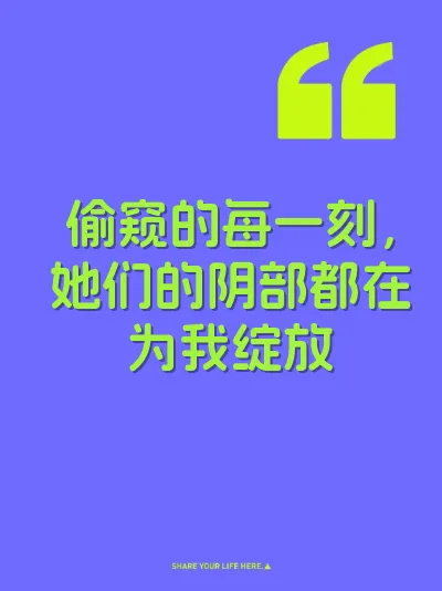 偷窥的每一刻，她们的阴部都在为我绽放 封面