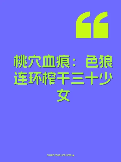 桃穴血痕：色狼连环榨干三十少女 封面