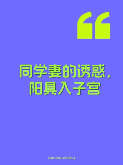 同学妻的诱惑，阳具入子宫 封面
