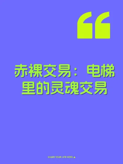 赤裸交易：电梯里的灵魂交易 封面