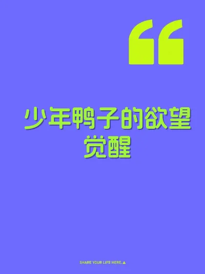 少年鸭子的欲望觉醒 封面
