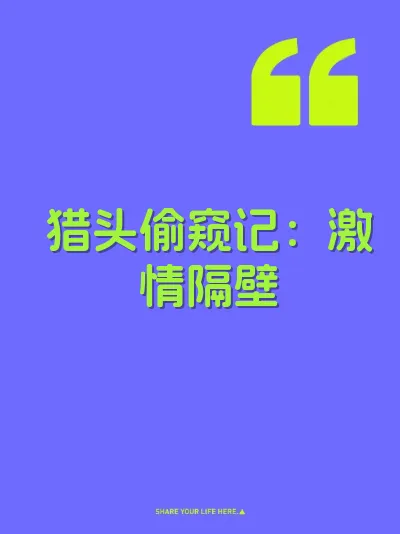猎头偷窥记：激情隔壁 封面