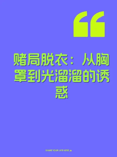 赌局脱衣：从胸罩到光溜溜的诱惑 封面