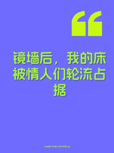 镜墙后，我的床被情人们轮流占据 封面