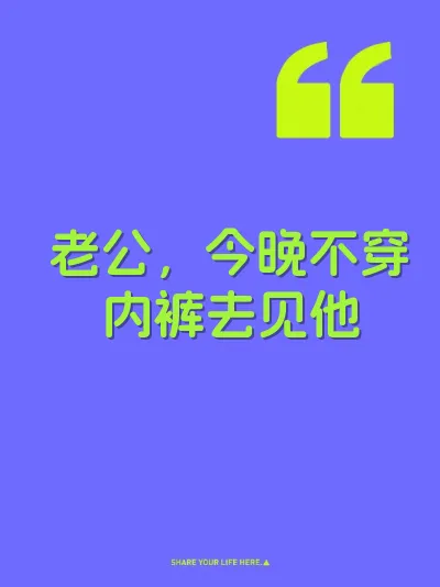 老公，今晚不穿内裤去见他 封面