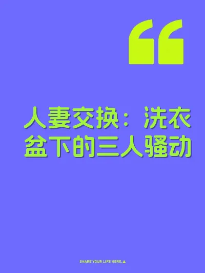 人妻交换：洗衣盆下的三人骚动 封面
