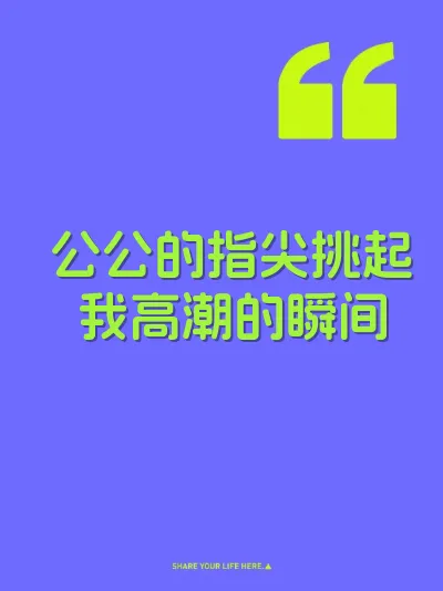 公公的指尖挑起我高潮的瞬间 封面
