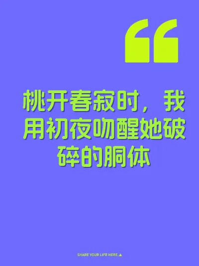 桃开春寂时，我用初夜吻醒她破碎的胴体 封面