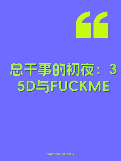 总干事的初夜：35D与FUCKME 封面