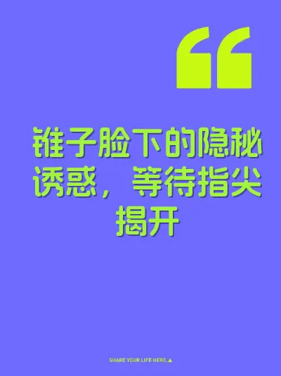 锥子脸下的隐秘诱惑，等待指尖揭开 封面