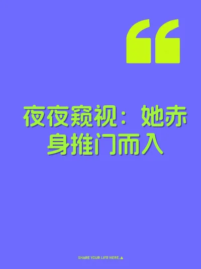 夜夜窥视：她赤身推门而入 封面