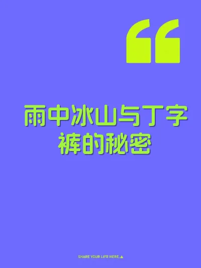 雨中冰山与丁字裤的秘密 封面