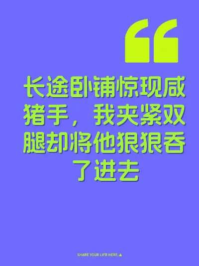 长途卧铺惊现咸猪手，我夹紧双腿却将他狠狠吞了进去 封面