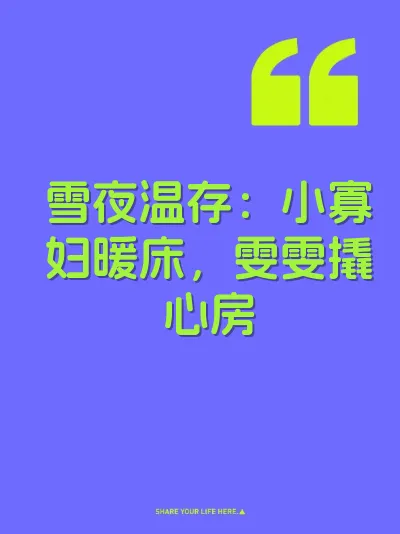 雪夜温存：小寡妇暖床，雯雯撬心房