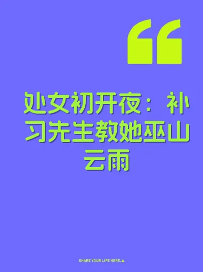 处女初开夜：补习先生教她巫山云雨 封面