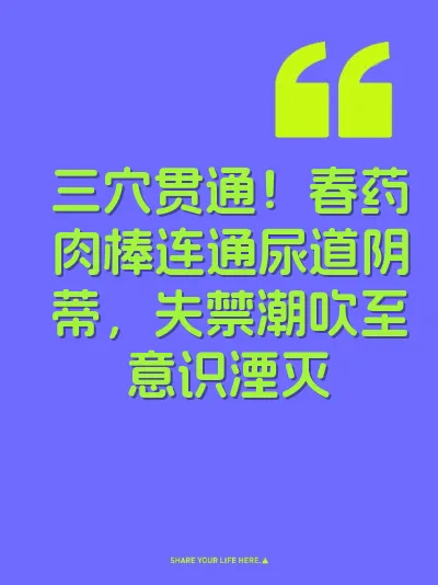 三穴贯通！春药肉棒连通尿道阴蒂，失禁潮吹至意识湮灭 封面