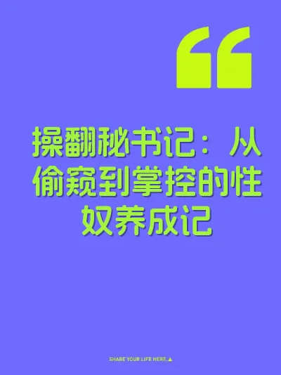 操翻秘书记：从偷窥到掌控的性奴养成记 封面