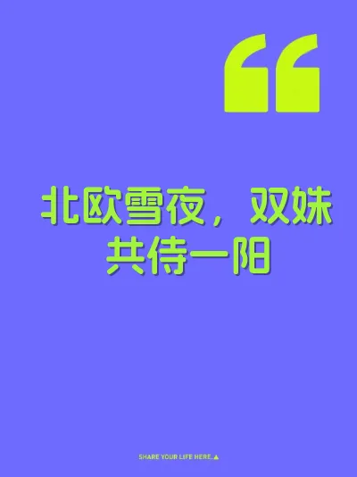北欧雪夜，双姝共侍一阳 封面