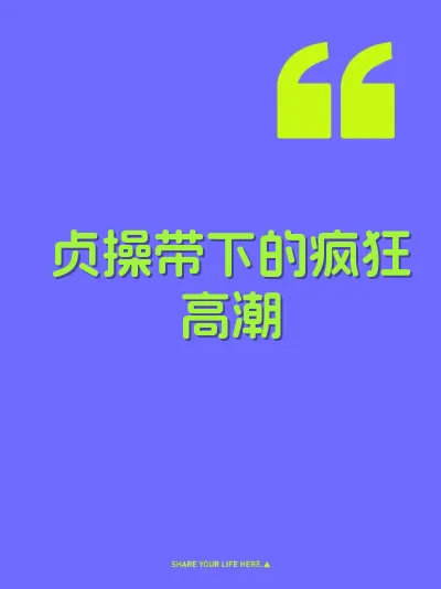 贞操带下的疯狂高潮 封面