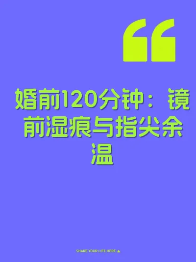婚前120分钟：镜前湿痕与指尖余温 封面