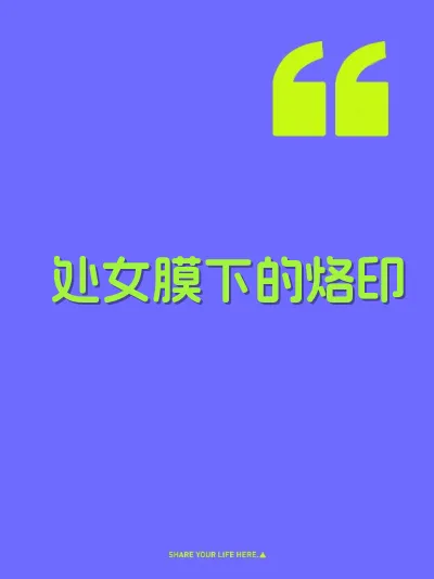 处女膜下的烙印 封面