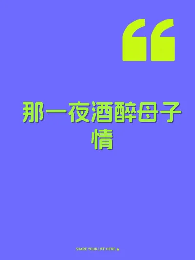 那一夜酒醉母子情 封面
