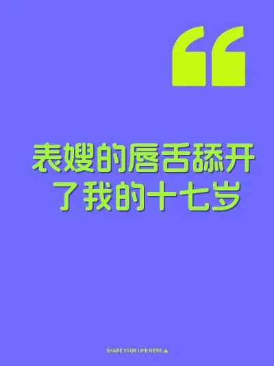 表嫂的唇舌舔开了我的十七岁 封面