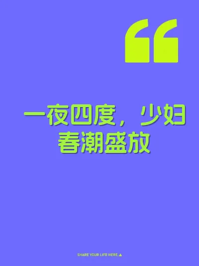 一夜四度，少妇春潮盛放 封面