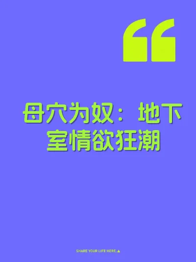 母穴为奴：地下室情欲狂潮 封面