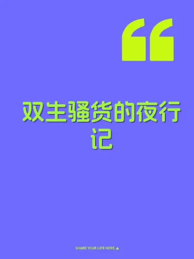 双生骚货的夜行记 封面