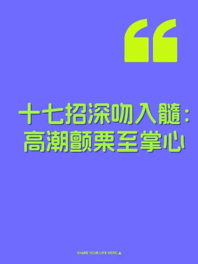 十七招深吻入髓：高潮颤栗至掌心 封面