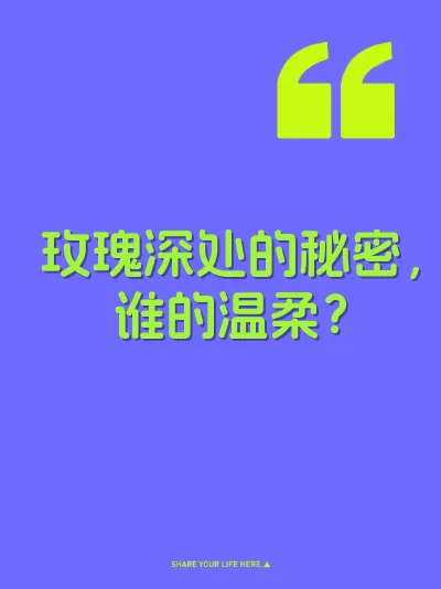 玫瑰深处的秘密，谁的温柔？ 封面